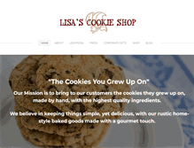 Tablet Screenshot of lisascookieshop.com